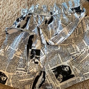 Newspaper paperbag shorts